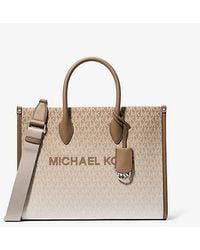 Michael Kors - Mirella Medium Ombré Logo Tote Bag - Lyst