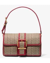 Michael Kors - Colby Medium Mk2000 Logo Jacquard Shoulder Bag - Lyst