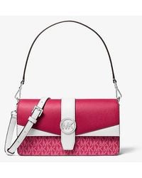 Michael Kors - Greenwich Medium Signature Logo Convertible Shoulder Bag - Lyst