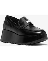 MICHAEL Michael Kors - Mk Indy Leather Platform Loafer - Lyst