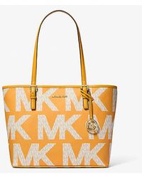 Michael Kors - Jet Set Medium Graphic Logo Tote Bag - Lyst