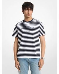 Michael Kors - Mk Provence Striped Cotton Jersey T-Shirt - Lyst