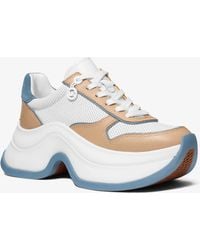 MICHAEL Michael Kors - Mk Arla Leather Trainer - Lyst