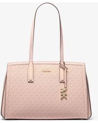 MICHAEL Michael Kors - Mk Laila Medium Signature Logo Tote Bag - Lyst