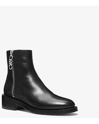 Michael Kors - Mk Regan Leather Ankle Boot - Lyst