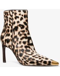 MICHAEL Michael Kors - Mk Kasia Leopard Print Calf Hair Boot - Lyst