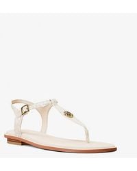 Michael Kors - Mallory Signature Logo T-Strap Sandal - Lyst
