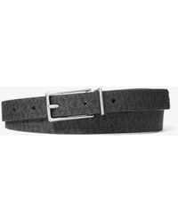 MICHAEL Michael Kors - Mk Reversible Signature Logo And Leather Belt - Lyst