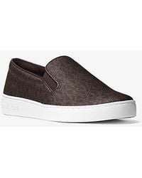 MICHAEL Michael Kors - Keaton Slip On Faux Leather Slip On Casual And Fashion Sneakers - Lyst