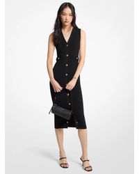 MICHAEL Michael Kors - Mk Stretch Knit Midi Dress - Lyst