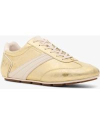 MICHAEL Michael Kors - Mk Susie Metallic Leather Trainers - Lyst