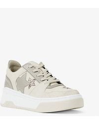 Michael Kors - Lexi Embellished Mixed-Media Sneaker - Lyst