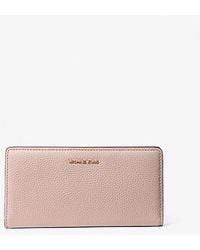 Michael Kors - Bryant Large Pebbled Leather Snap-Front Wallet - Lyst