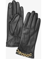 MICHAEL Michael Kors - Mk Embellished Leather Gloves - Lyst