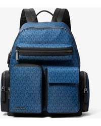 Michael Kors - Mk Brooklyn Medium Printed Signature Logo Cargo Backpack - Lyst
