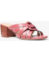 MICHAEL Michael Kors - Mk Erika Leather Sandal - Lyst