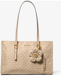 MICHAEL Michael Kors - Mk Zadie Medium Printed Logo Tote Bag - Lyst