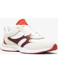 MICHAEL Michael Kors - Mk Riley Mixed-Media Trainer - Lyst