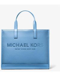 Michael Kors - Cooper Logo Embossed Pebbled Leather Tote Bag - Lyst