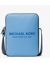 Michael Kors - Cooper Logo Embossed Pebbled Leather Flight Bag - Lyst