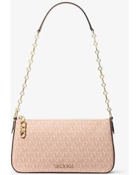 MICHAEL Michael Kors - Mk Empire Medium Signature Logo Chain-Link Pochette - Lyst