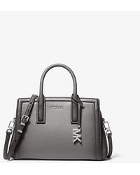 MICHAEL Michael Kors - Laila Small Burnished Leather Satchel - Lyst