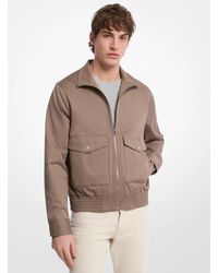 Michael Kors - Mk Harrington Stretch Cotton Bomber Jacket - Lyst