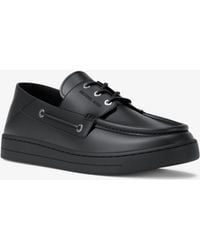Michael Kors - Mk Aiden Leather Boat Shoes - Lyst