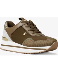 MICHAEL Michael Kors Olympia Extreme Two-tone Logo And Canvas