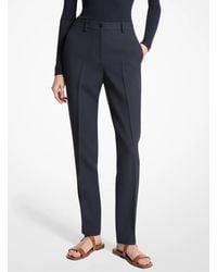 Michael Kors - Samantha Pintuck Pleat Crepe Sablé Ankle Pants - Lyst
