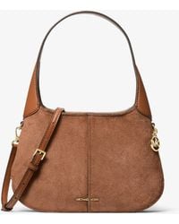 MICHAEL Michael Kors - Mk Alice Small Suede Shoulder Bag - Lyst