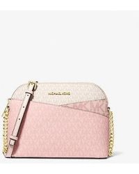 Michael Kors - Jet Set Travel Medium Color-Block Signature Logo Crossbody Bag - Lyst