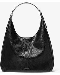 MICHAEL Michael Kors - Mkbolso Hobo De Hombro Nolita Grande De Piel Con Motivo De Serpiente En Relieve - Lyst