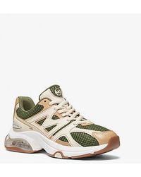 Michael Kors - Kit Extreme Mesh And Leather Trainer - Lyst