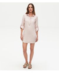 Michael Stars Linen Eleanor Shirt Dress in Olive (Green) | Lyst