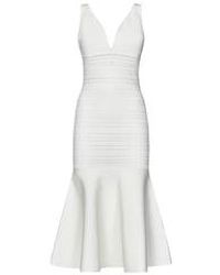 Victoria Beckham - Frame Detail Dress Midi Dress - Lyst