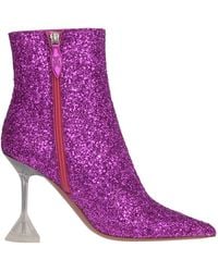 amina muaddi purple shoes