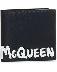 Alexander McQueen - Graffiti Logo-Print Bi-Fold Wallet - Lyst