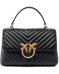 Pinko - Classic Lady Love Bag Puff Chevron Handbag - Lyst