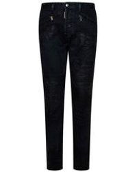 DSquared² - Black Bull Ripped Wash Cool Guy Jeans - Lyst