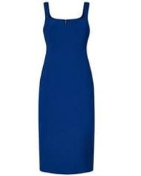 Victoria Beckham - Sleeveless Fitted T-Shirt Dress Midi Dress - Lyst