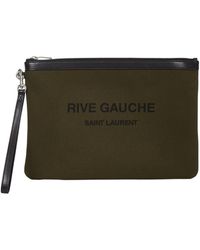Saint Laurent Rive Gauche Clutch - Green