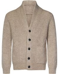 Fortela - Wool-Blend Shawl Collar Cardigan - Lyst