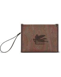 Etro - Clutch Con Ricamo Arnica Pegaso-Donna - Lyst