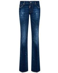 DSquared² - Medium Waist Flare Twiggy Jeans - Lyst