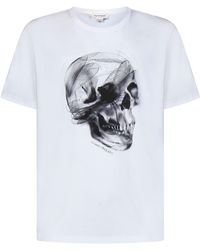 Alexander McQueen - T-Shirt Dragonfly Skull - Lyst