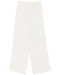 Pennyblack - Pantaloni Sartoriali A Gamba Dritta Bianchi Con Fascia Alta - Lyst