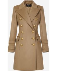balmain shearling coat