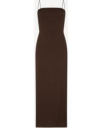 Michelle Corvane - Chocolate Silk Blend Maxi Slip Slip Dress - Lyst