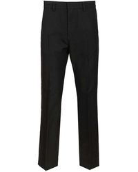Ami Paris - Straight Fit Wool Canvas Broeken - Lyst